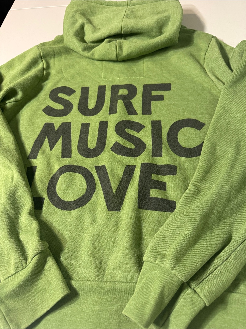Aviator Nation Surf Music Love Full Zip Hoodie Jungle Green Unisex Medium